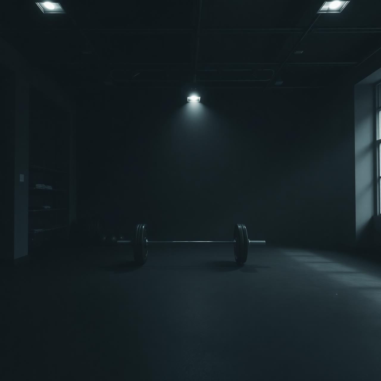 Dark luxury gym interior